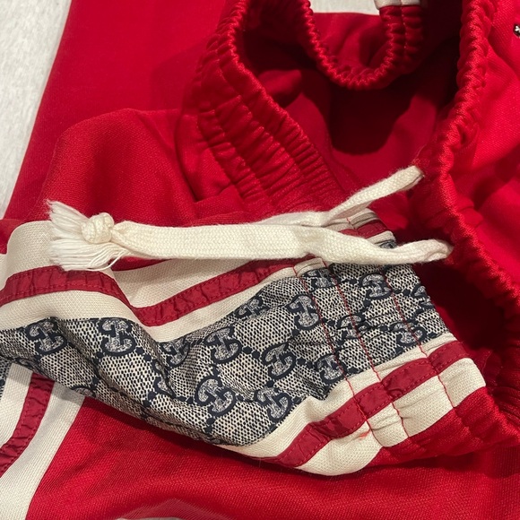 Gucci Red Kids Joggers with Gray Accents - Picture 5 of 5